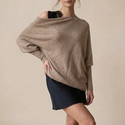 LoungeKnit | Asymetryczny Sweter Damski Oversize
