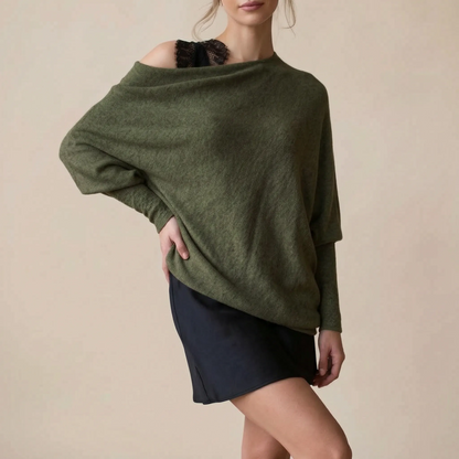 LoungeKnit | Asymetryczny Sweter Damski Oversize