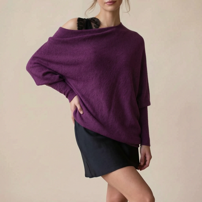 LoungeKnit | Asymetryczny Sweter Damski Oversize