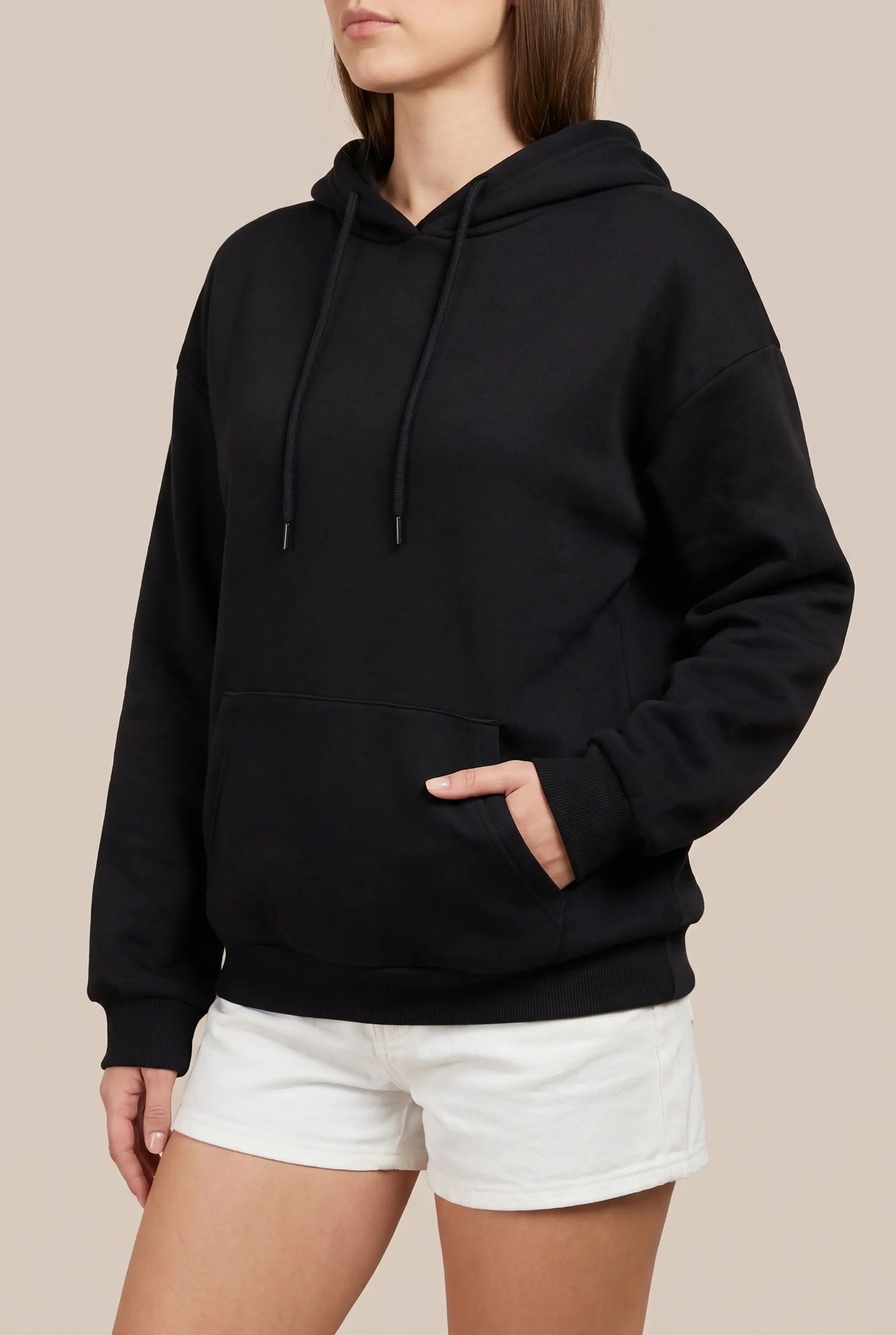 LuminaHood | Czarna Bluza Z Kapturem
