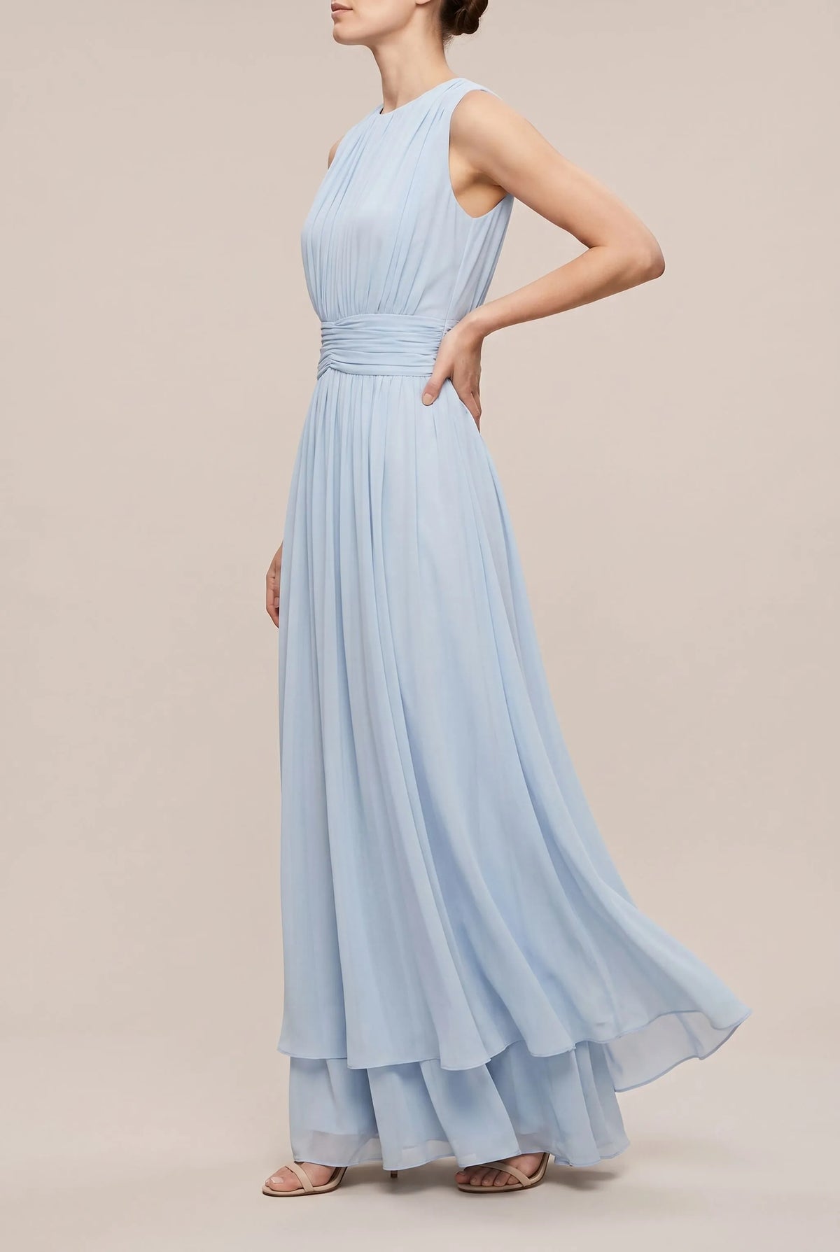 Midora | Elegancka Sukienka Midi Z Marszczeniami