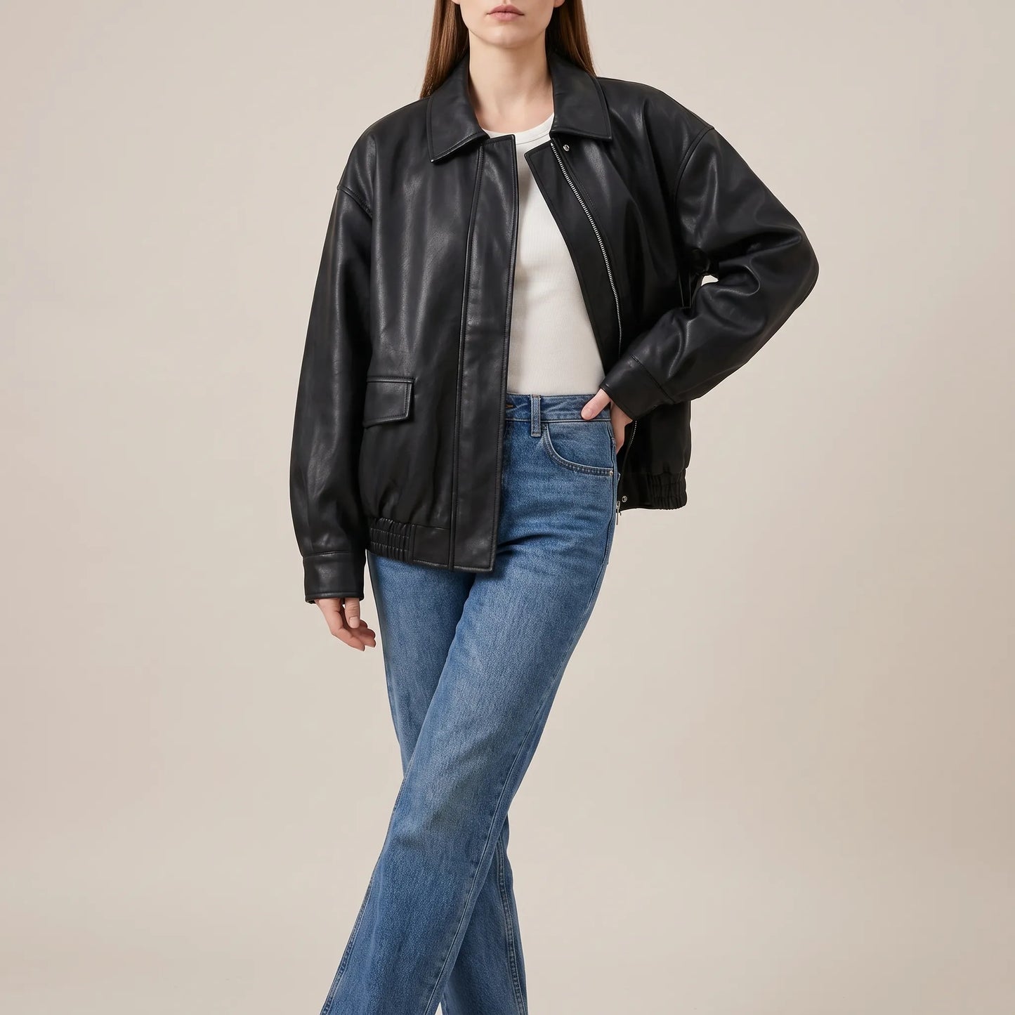 Motara | Luźna Przejściowa Kurtka W Stylu Retro