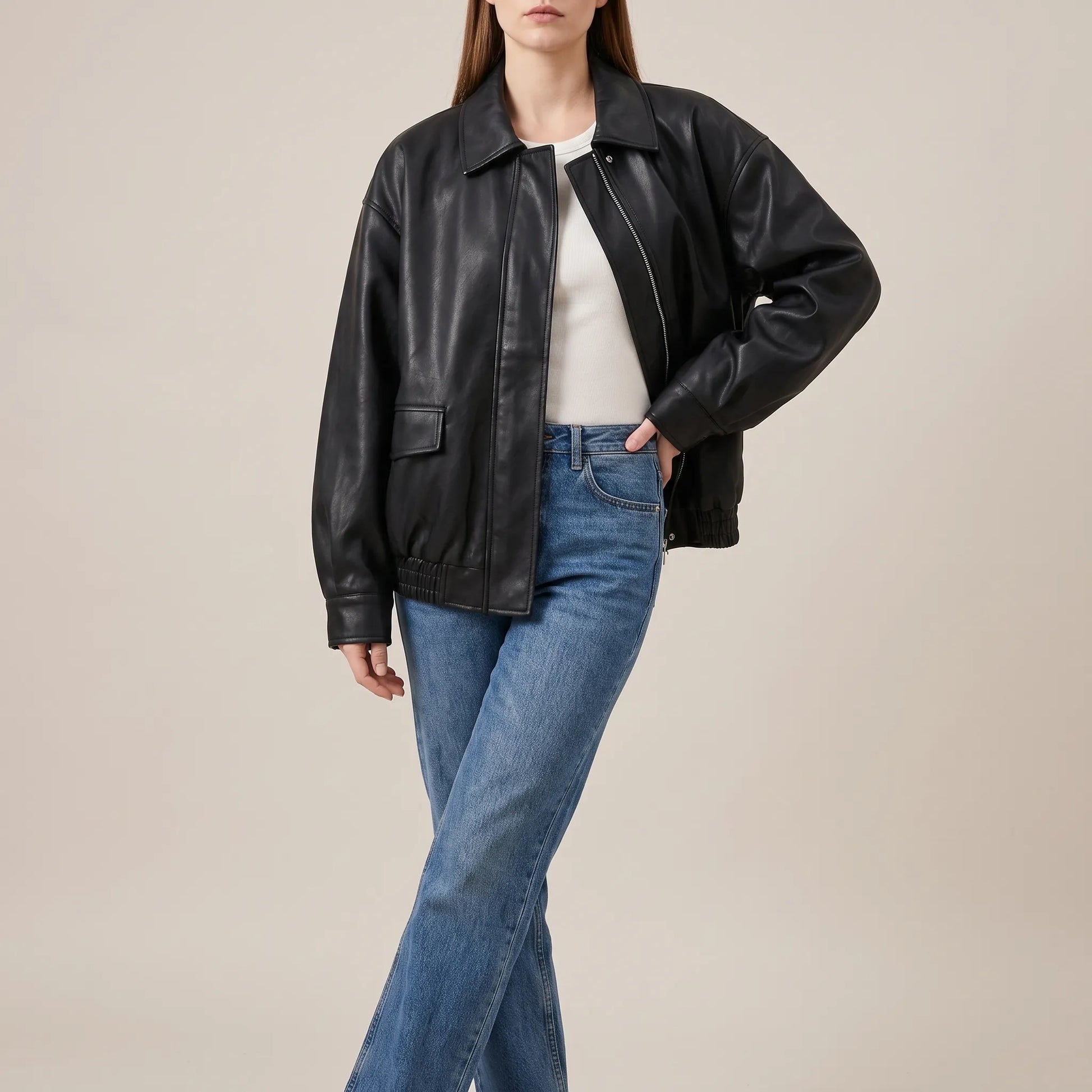 Motara | Luźna Przejściowa Kurtka W Stylu Retro