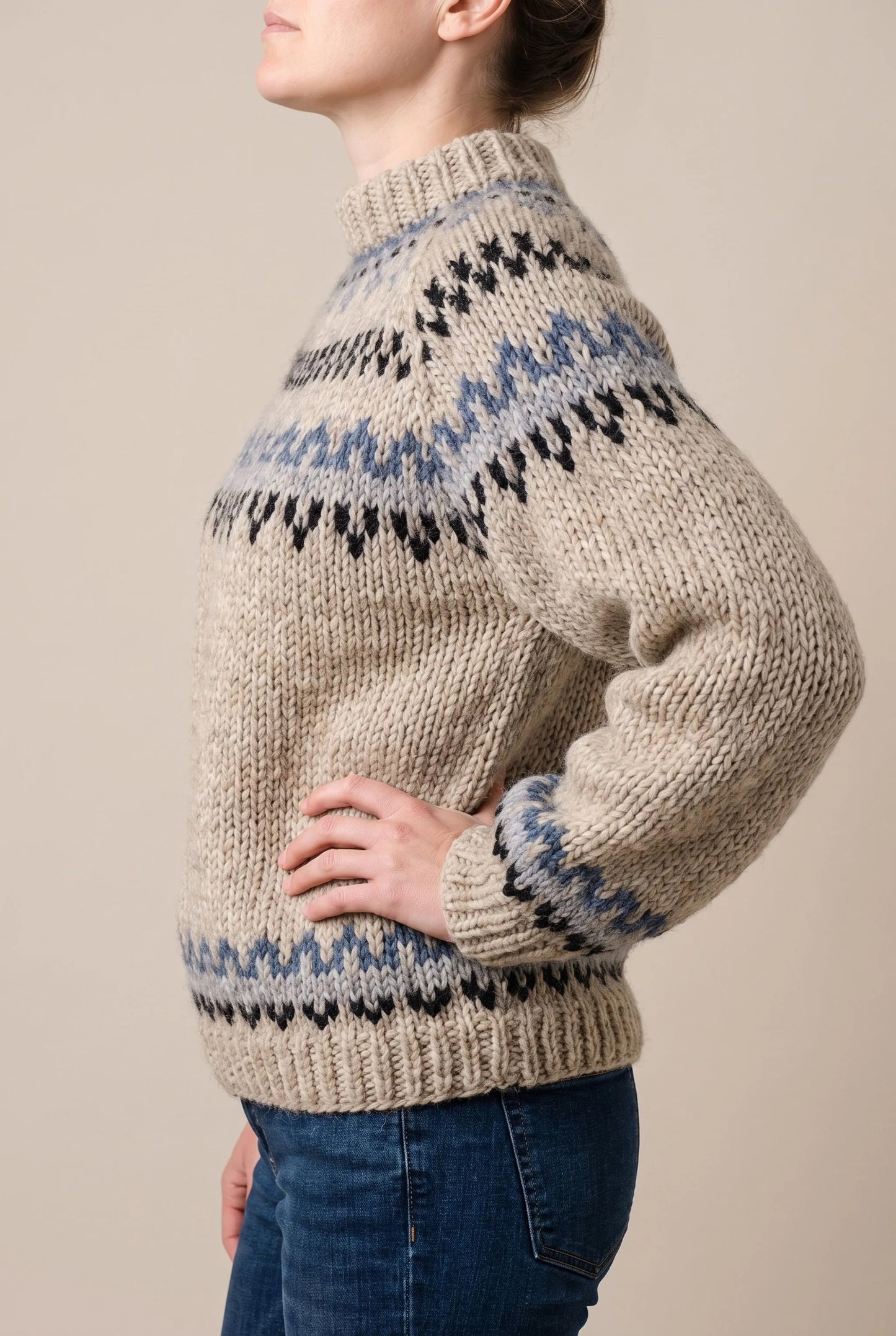 Nordicana | Sweter Z Golfem Damski