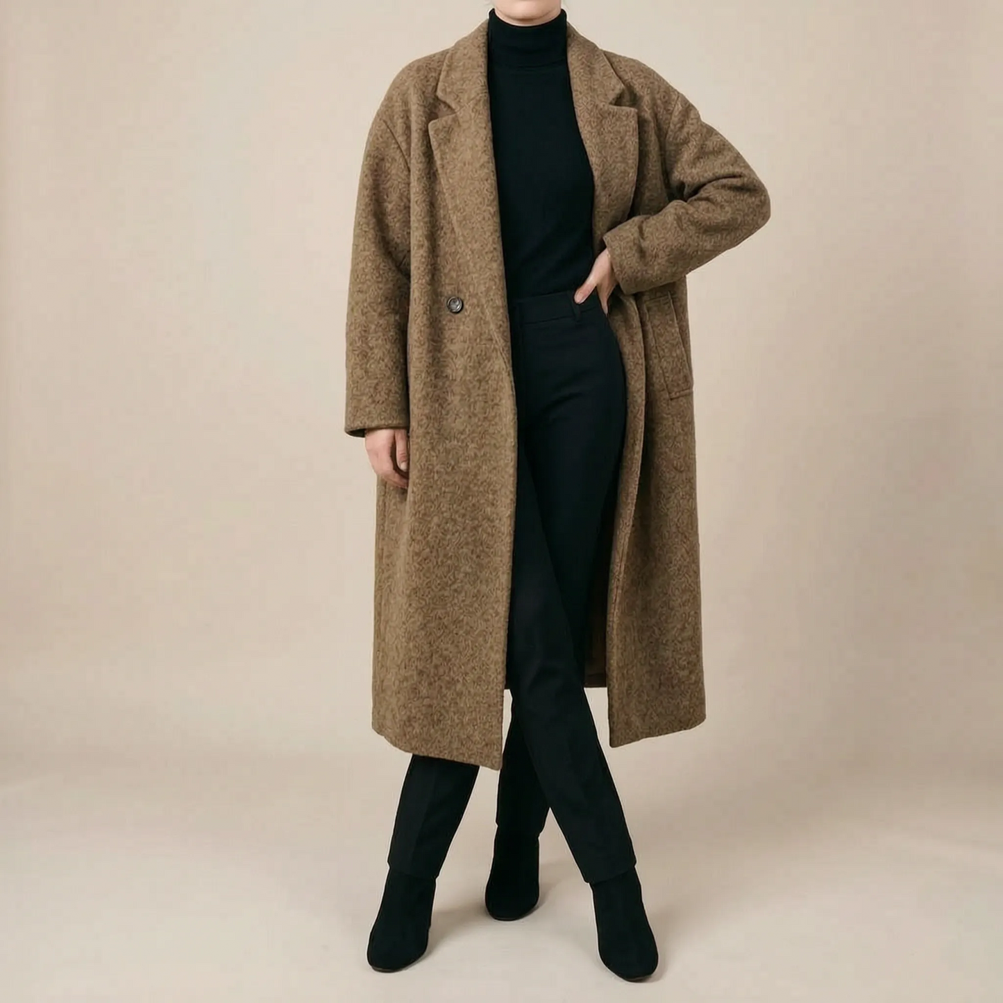 OversizeCoat | Długi Elegancki Płaszcz Damski