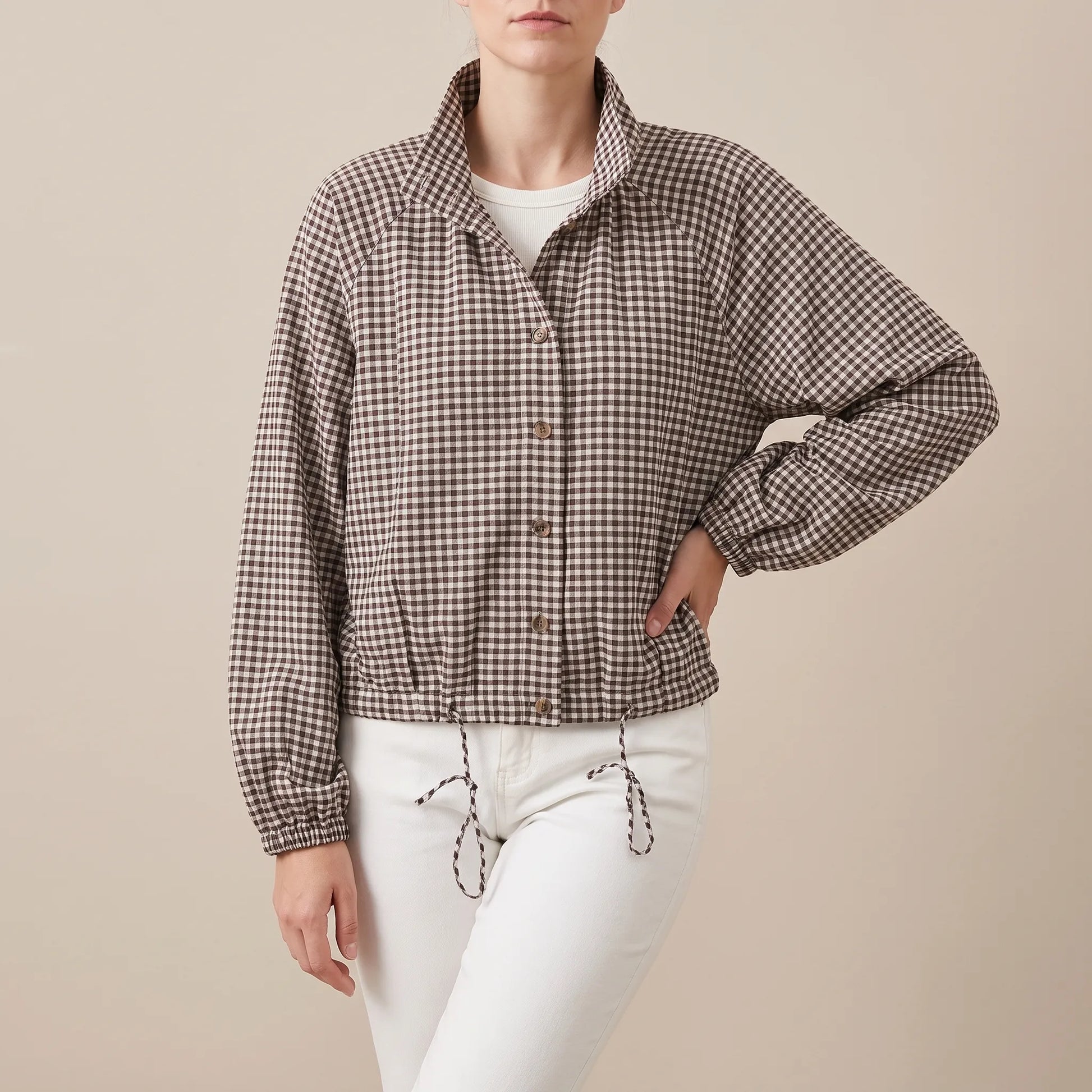 Plaidly | Krótka Kurtka Wiosenna Damska W Kratę