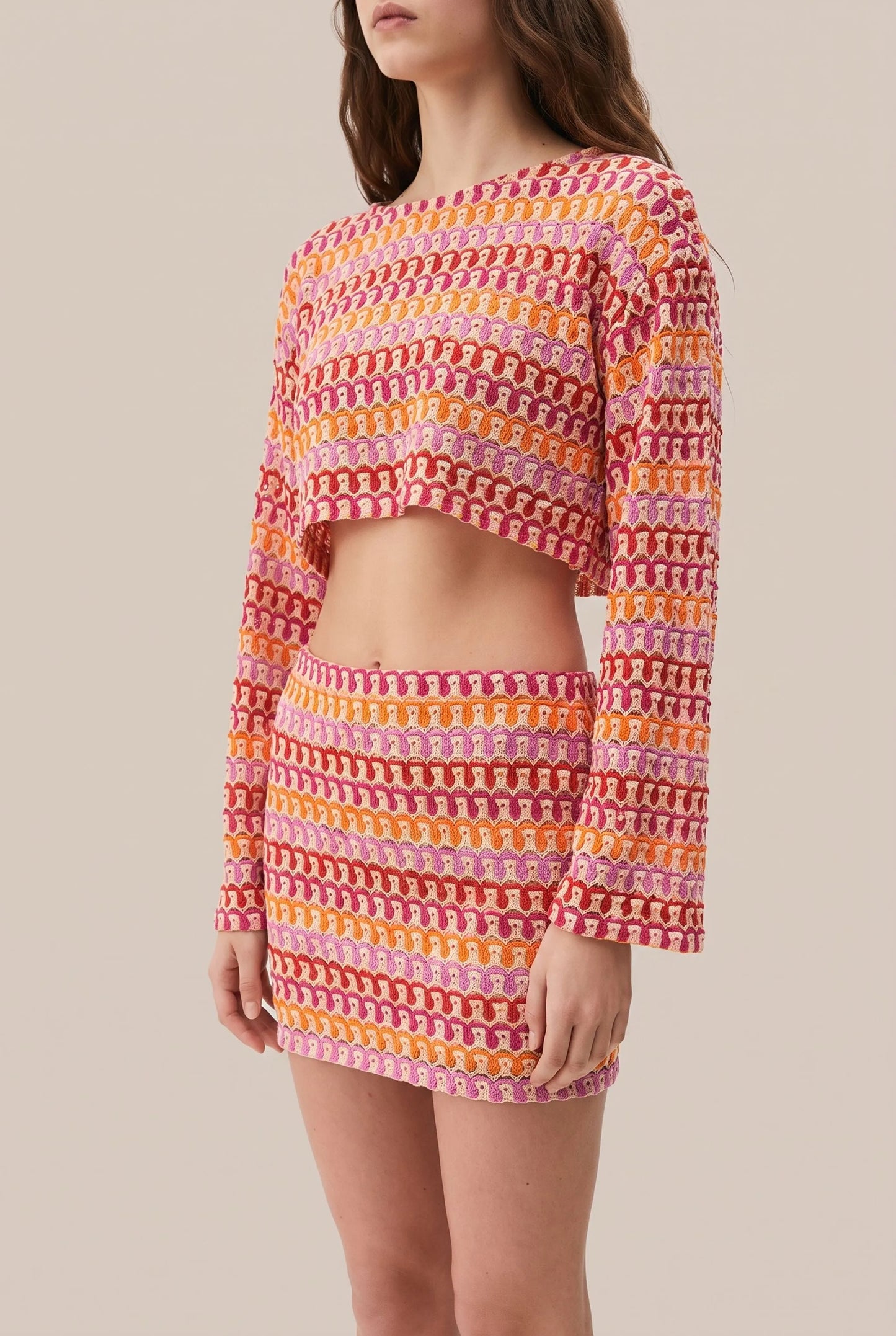 Retrova | Dzianinowy Komplet Damski W Stylu Retro