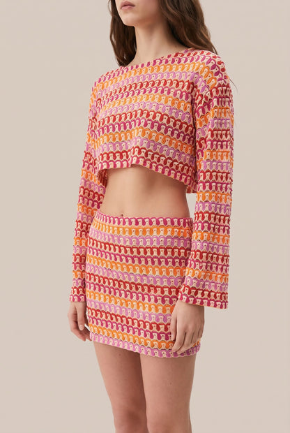 Retrova | Dzianinowy Komplet Damski W Stylu Retro