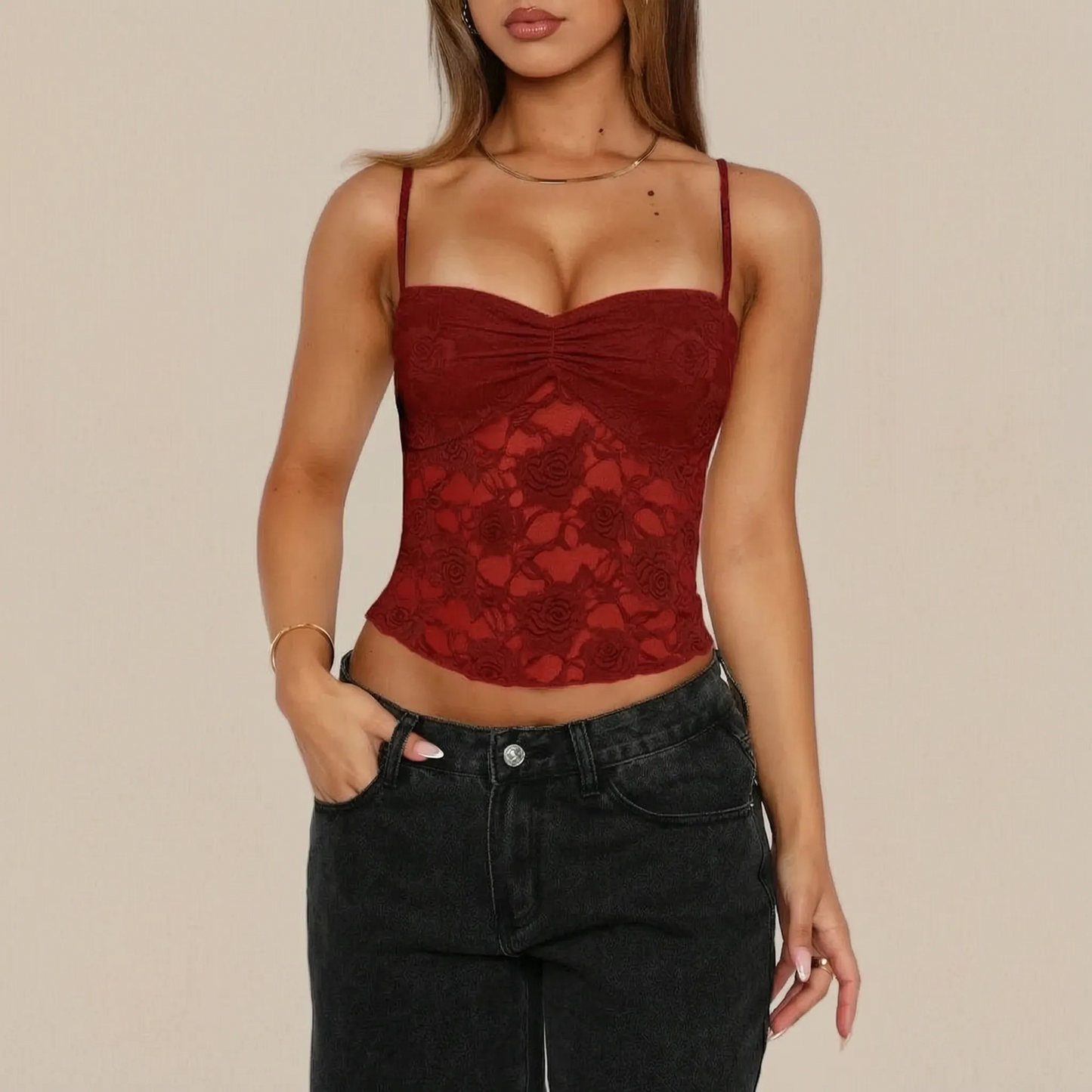 Roselette | Krótki Top Na Ramiączkach