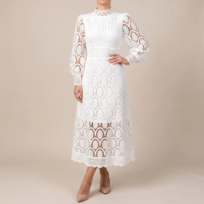 Saphia | Elegancka Sukienka Z Ażurowym Wzorem