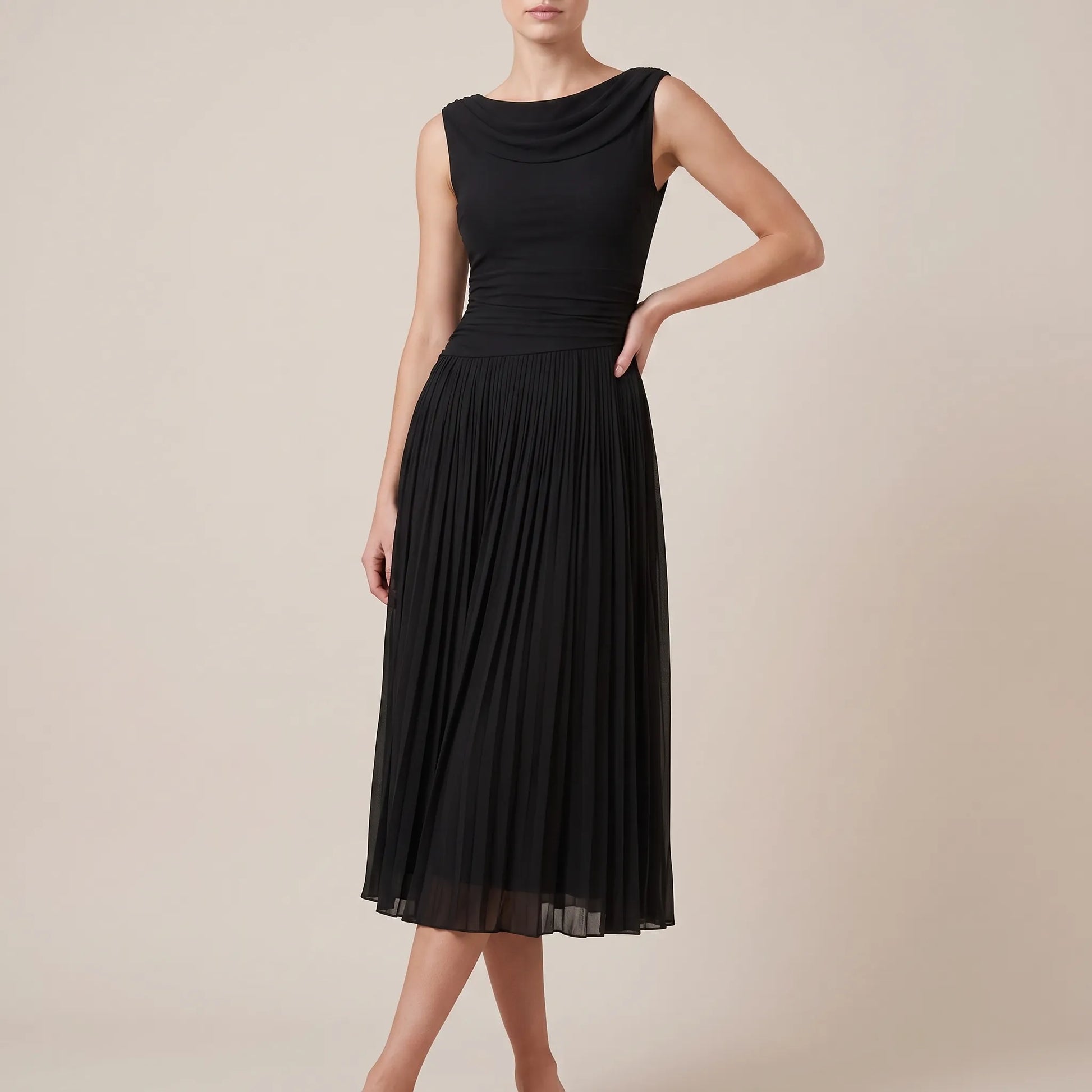 Sylphos | Minimalistyczna Elegancka Sukienka Midi