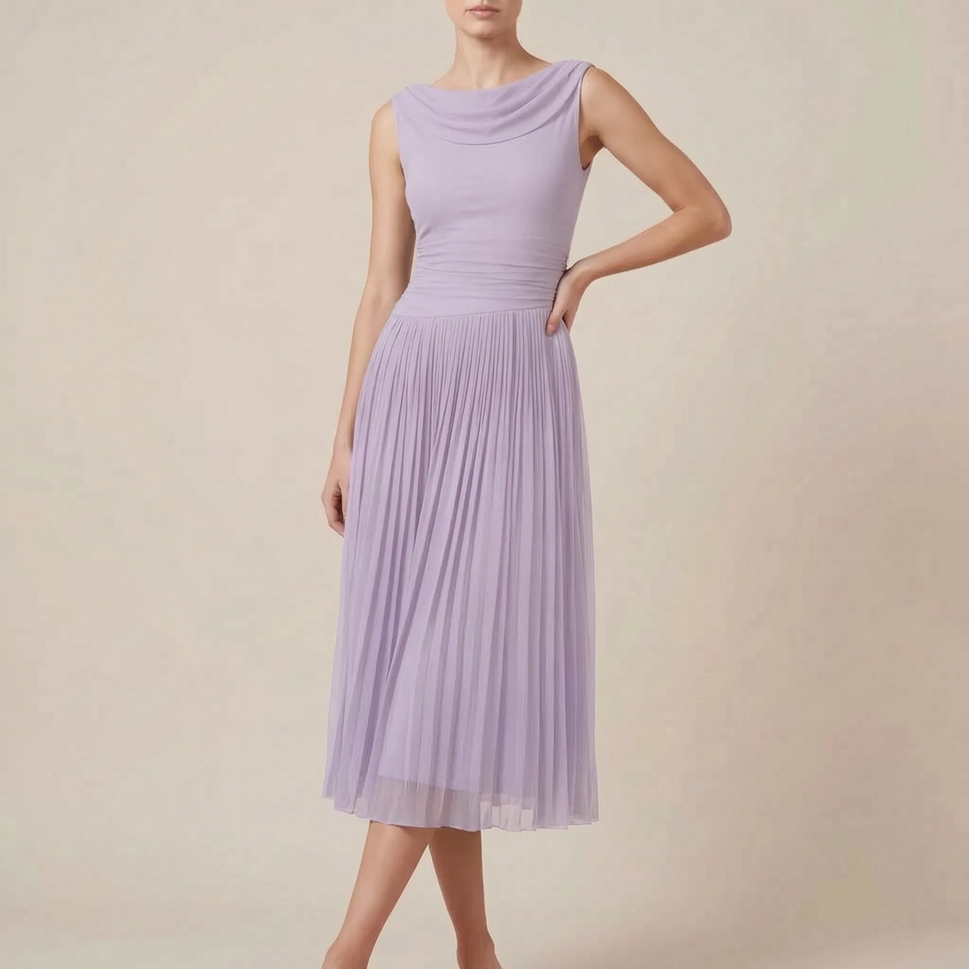 Sylphos | Minimalistyczna Elegancka Sukienka Midi