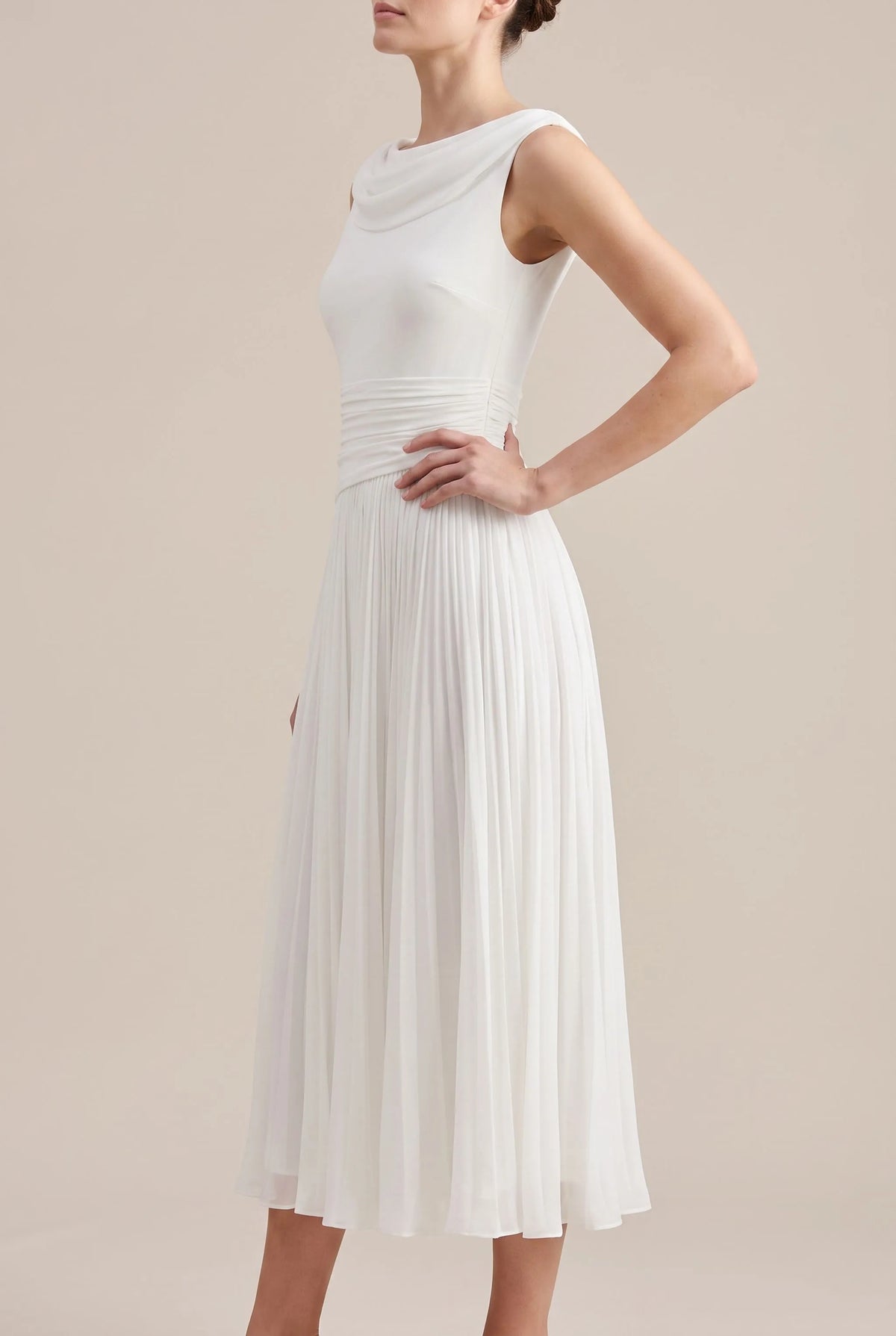 Sylphos | Minimalistyczna Elegancka Sukienka Midi