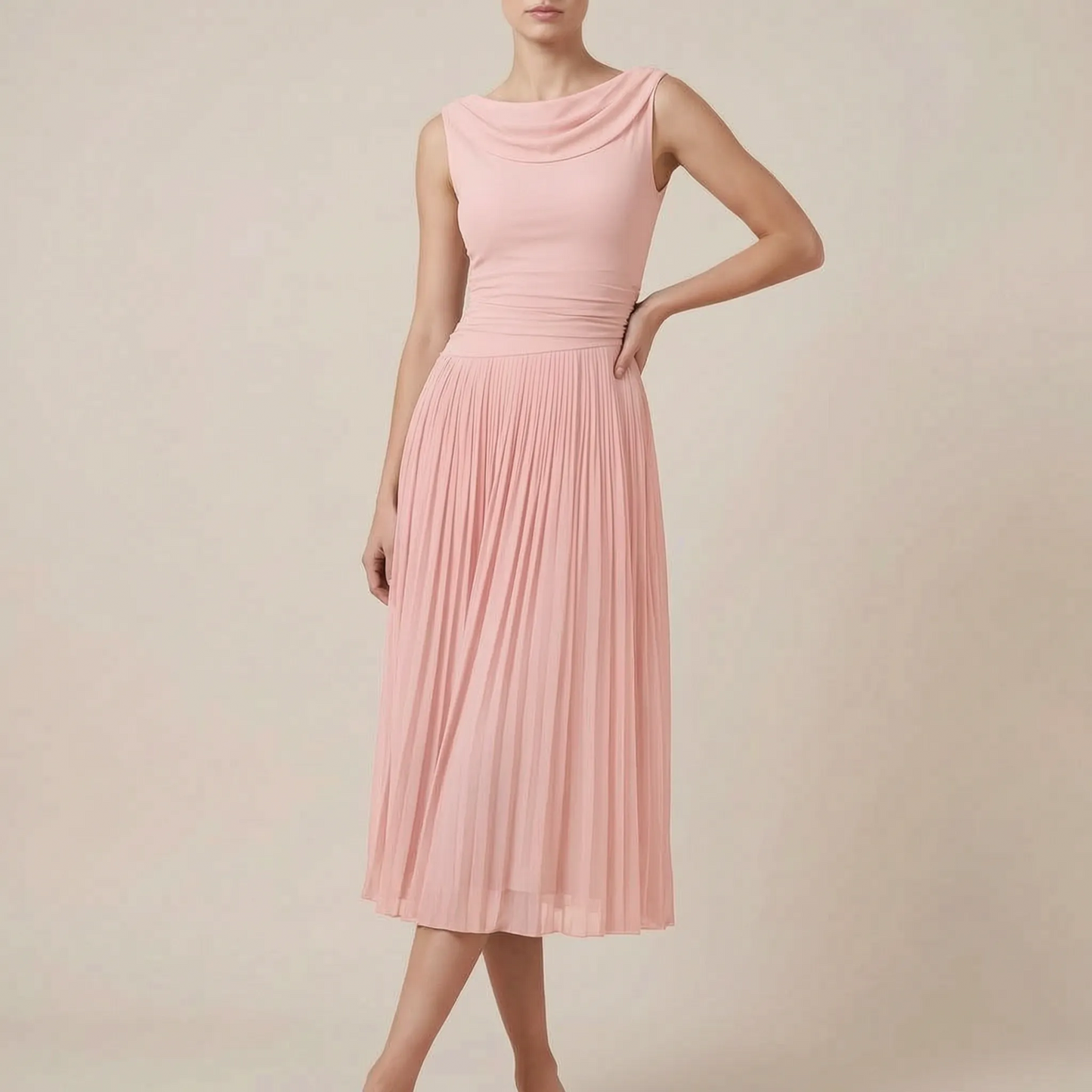 Sylphos | Minimalistyczna Elegancka Sukienka Midi