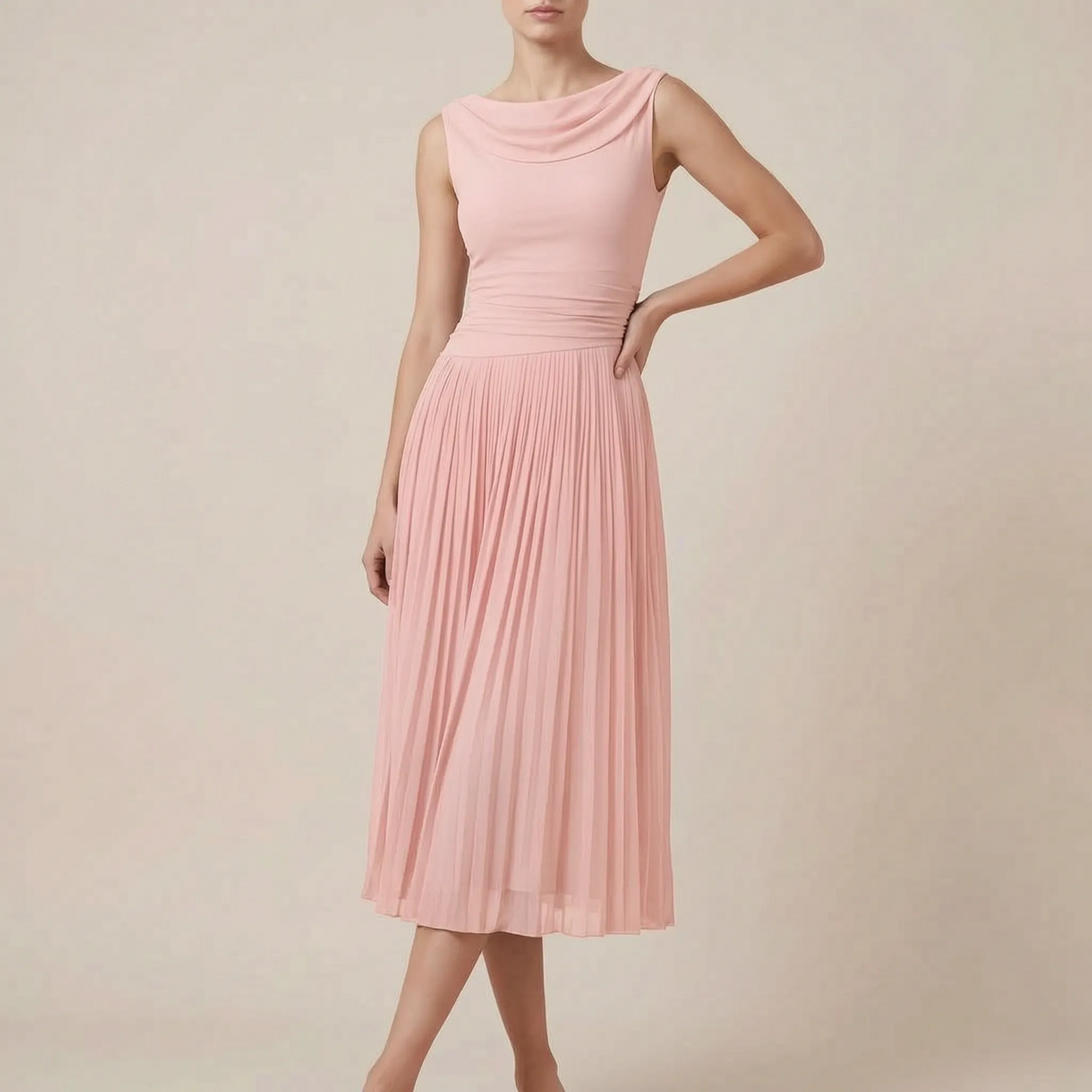 Sylphos | Minimalistyczna Elegancka Sukienka Midi