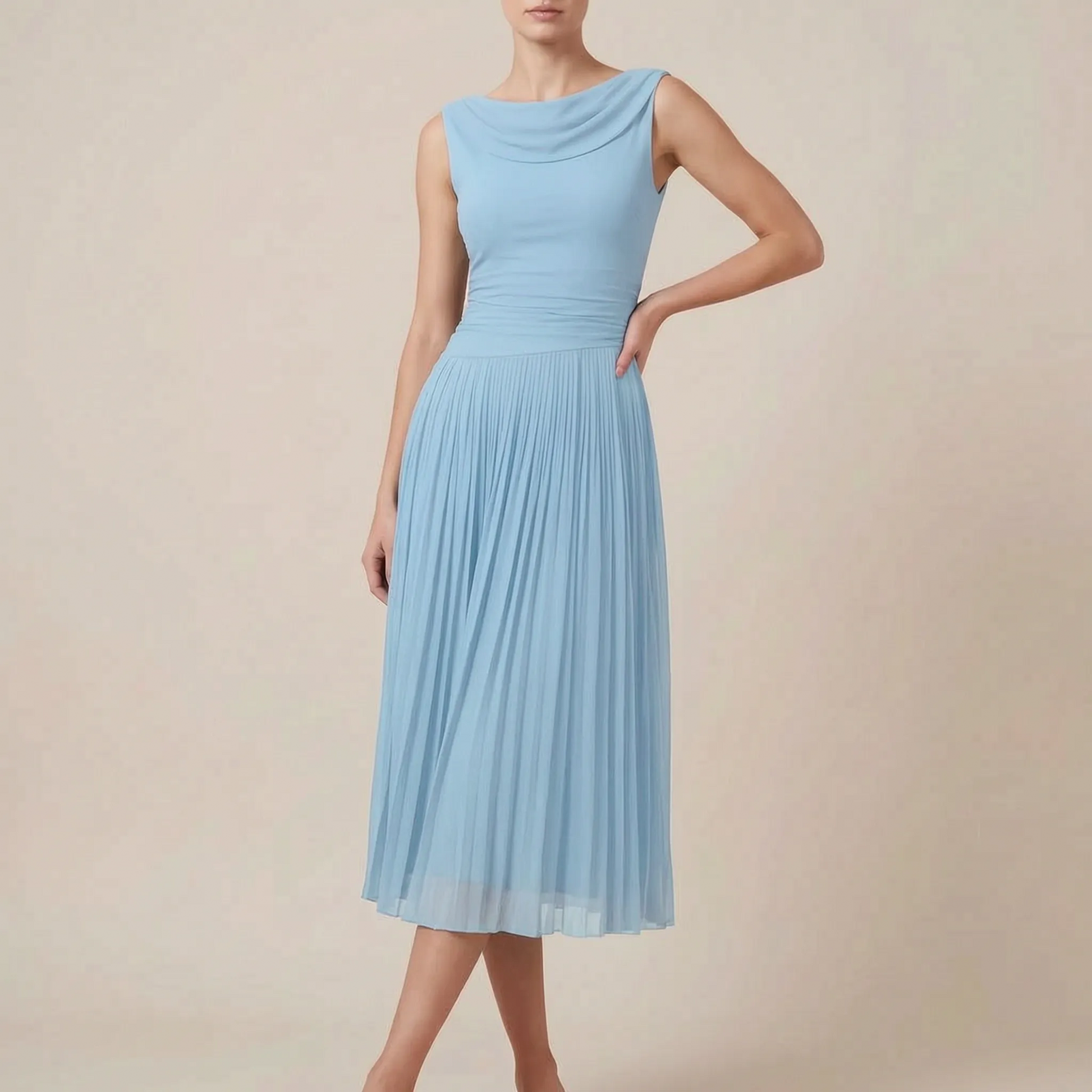 Sylphos | Minimalistyczna Elegancka Sukienka Midi
