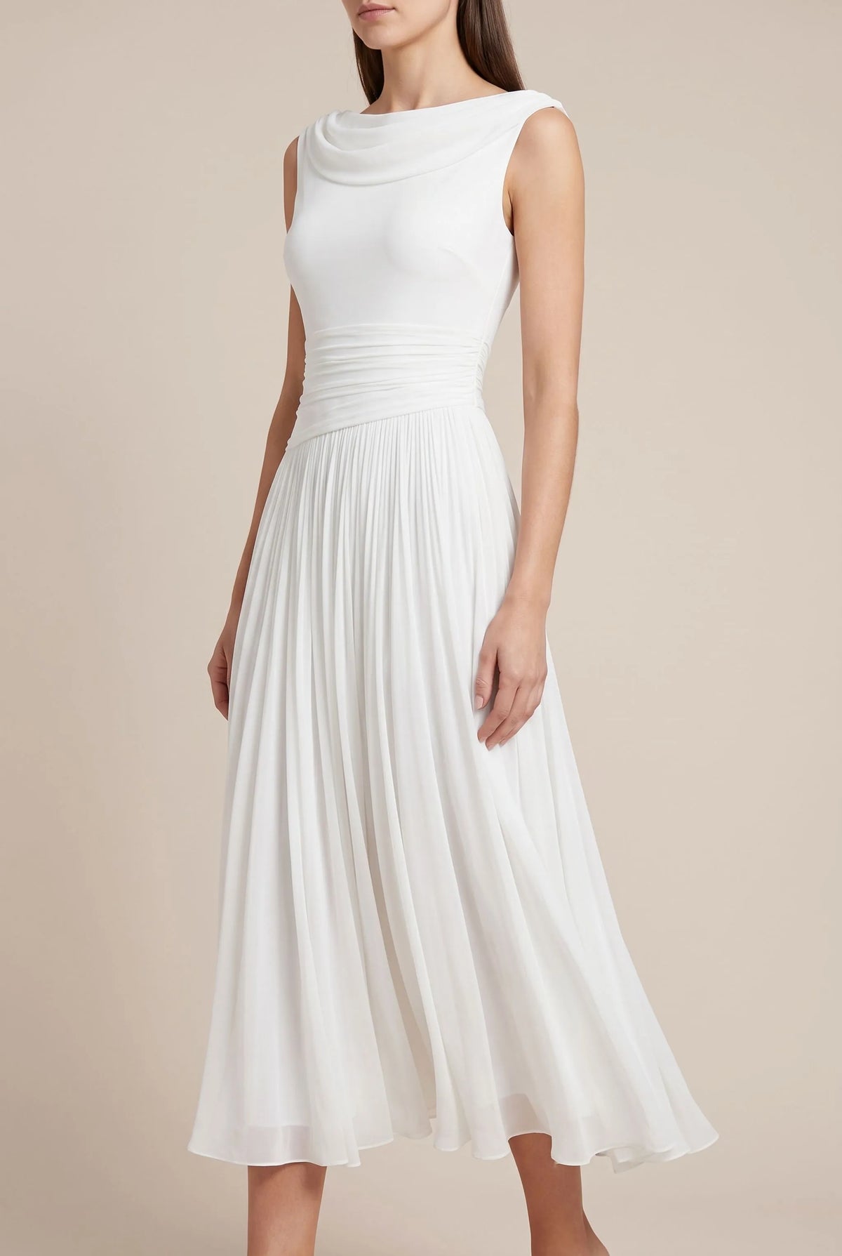 Sylphos | Minimalistyczna Elegancka Sukienka Midi