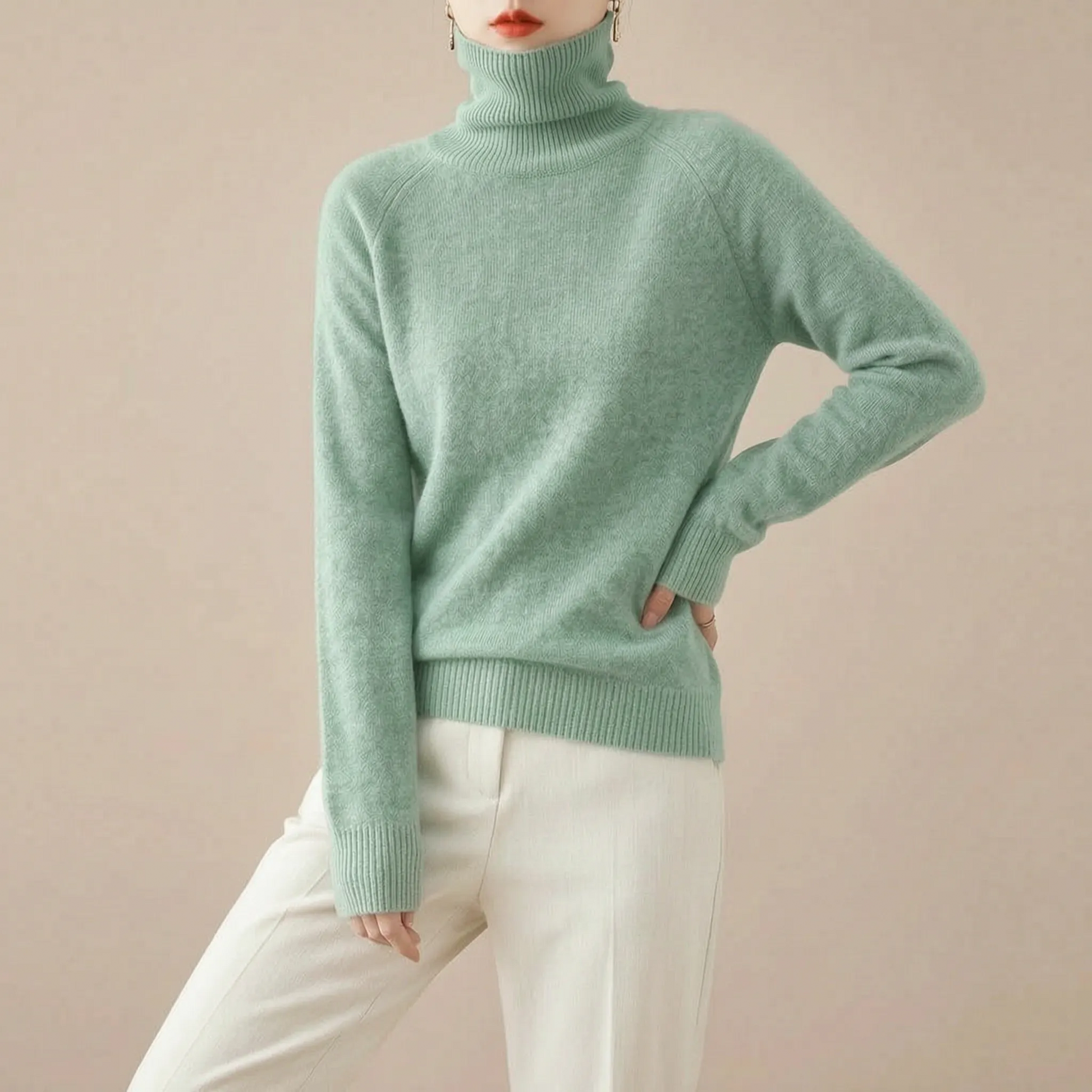 Velvetia | Elegancki Czerwony Golf Damski