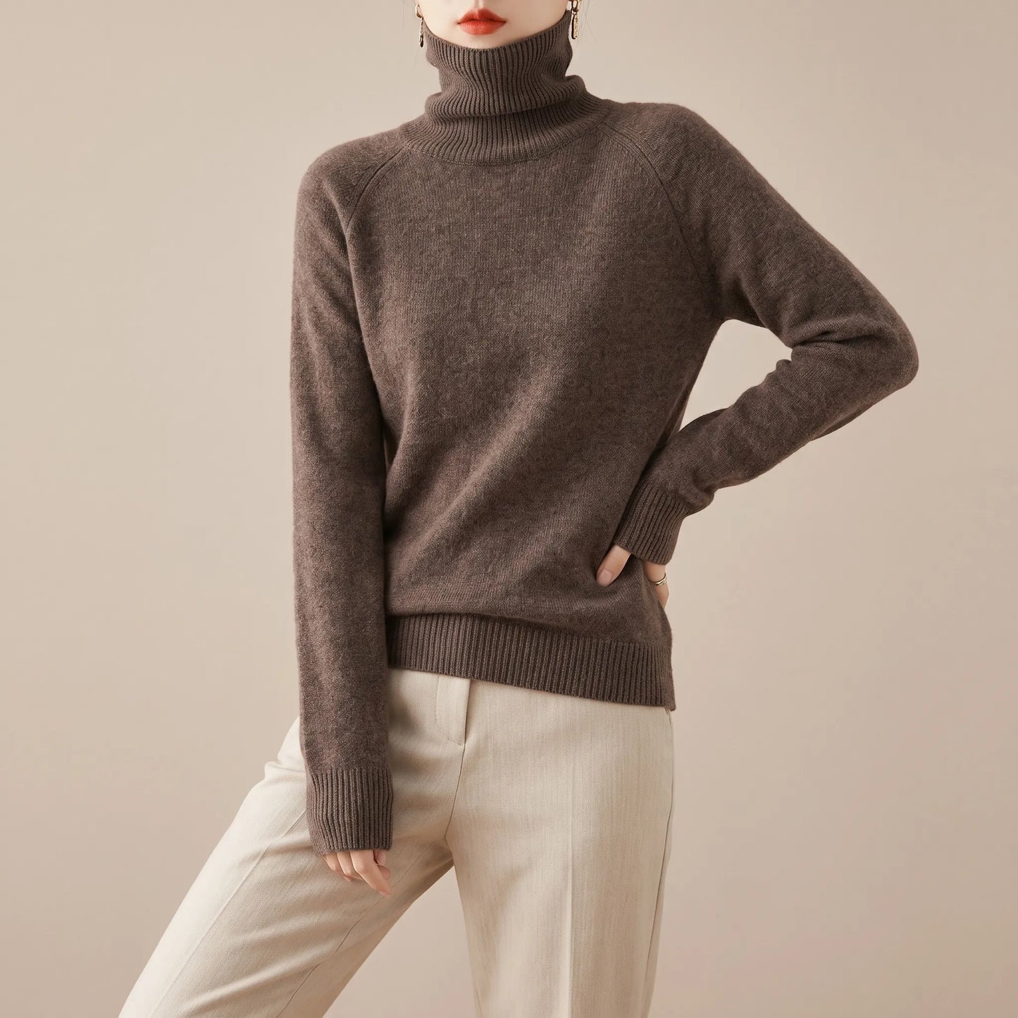 Velvetia | Elegancki Czerwony Golf Damski