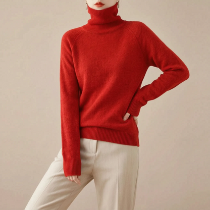 Velvetia | Elegancki Czerwony Golf Damski