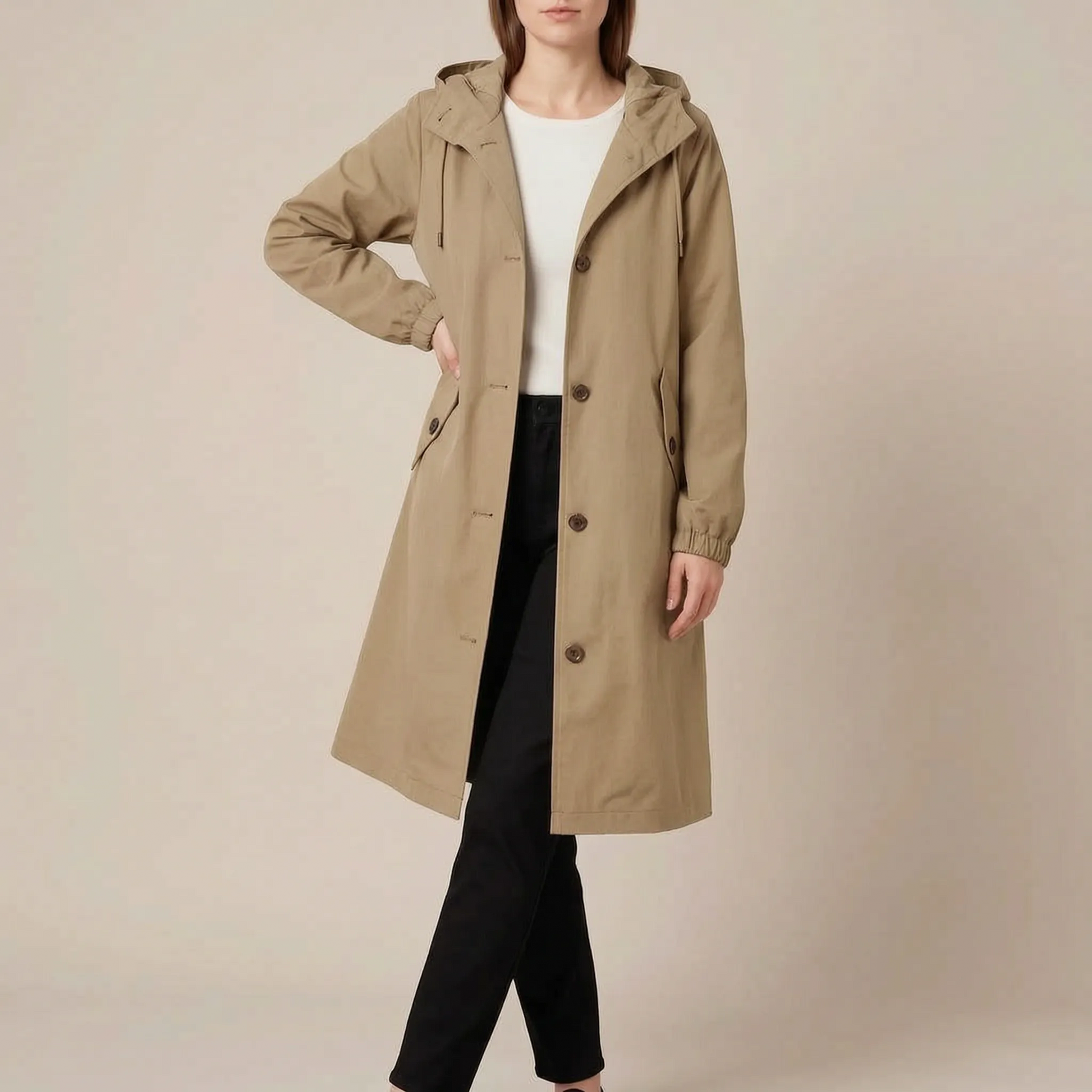 VentoCoat | Trencz Damski Oversize Z Kapturem