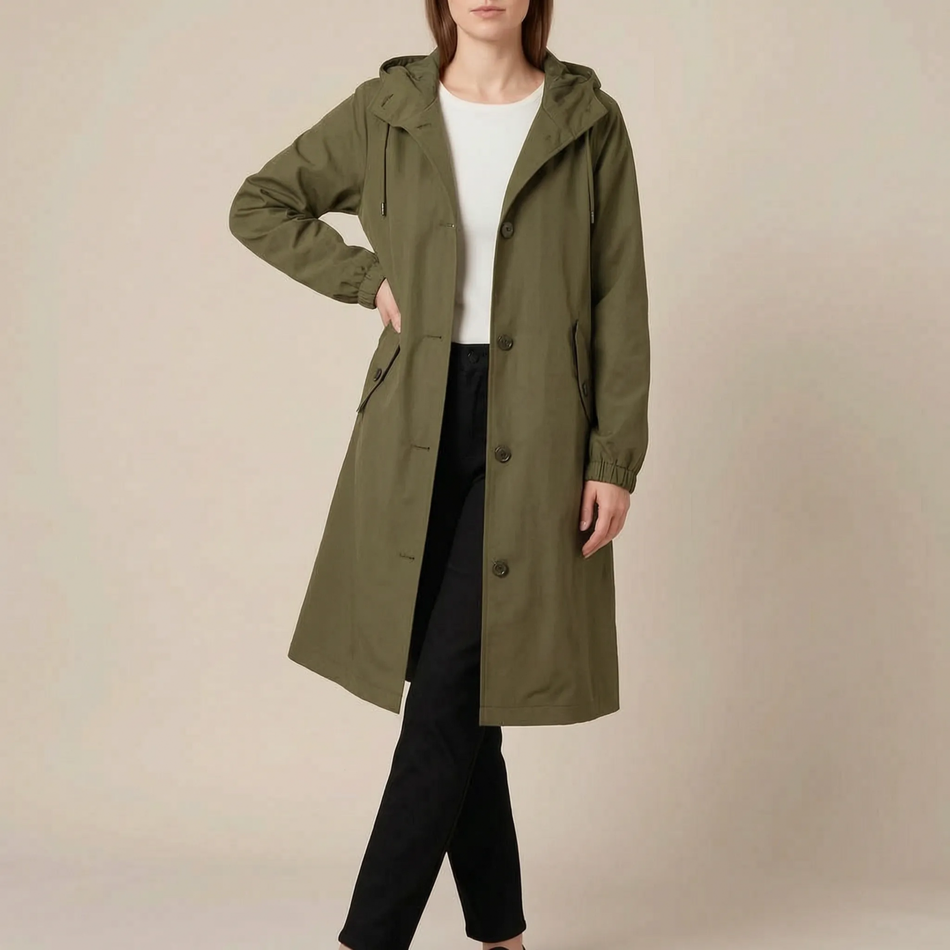 VentoCoat | Trencz Damski Oversize Z Kapturem