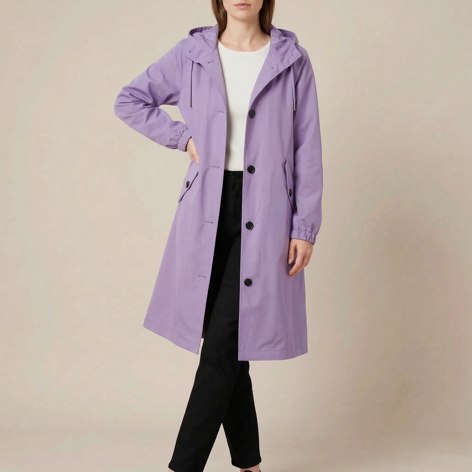 VentoCoat | Trencz Damski Oversize Z Kapturem