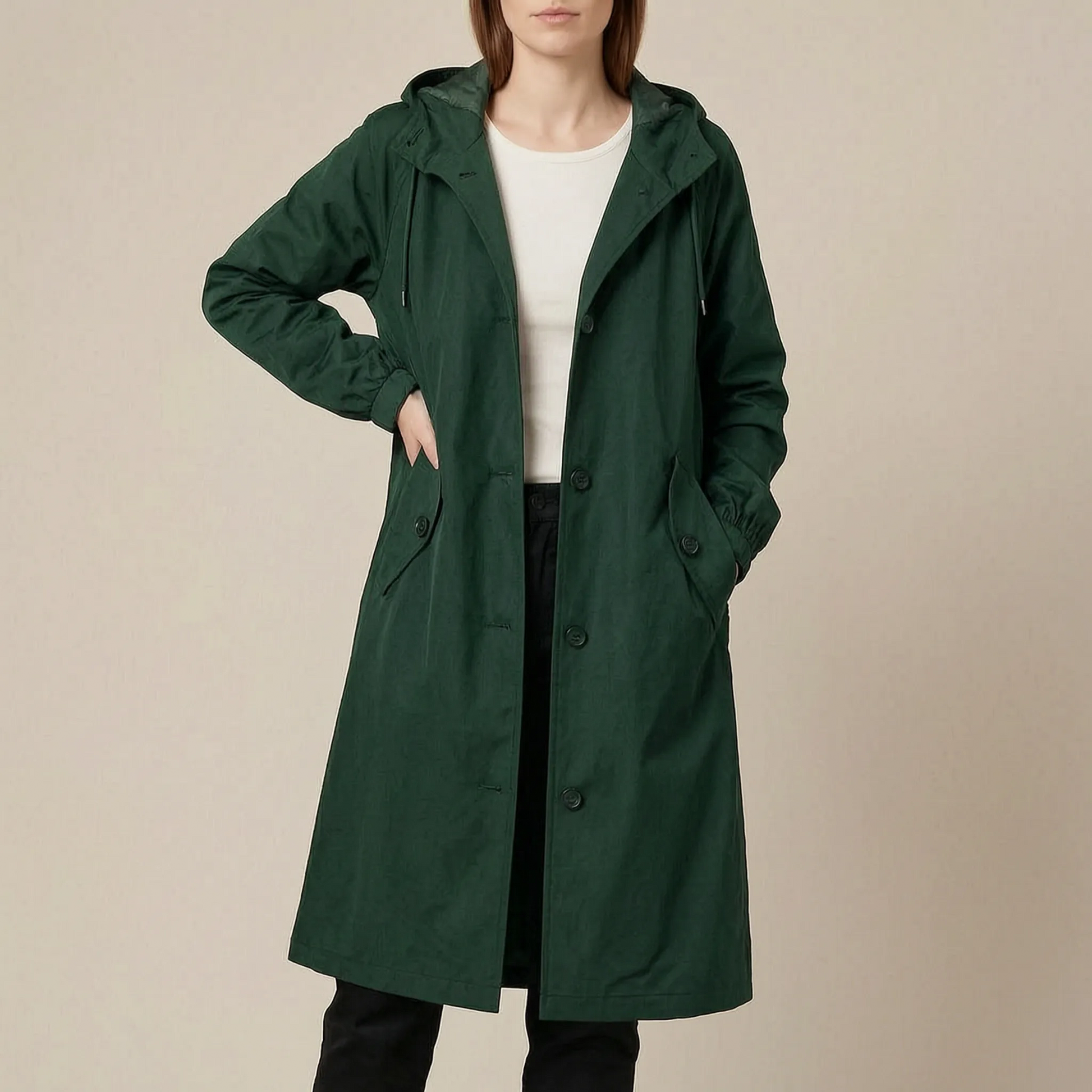 VentoCoat | Trencz Damski Oversize Z Kapturem