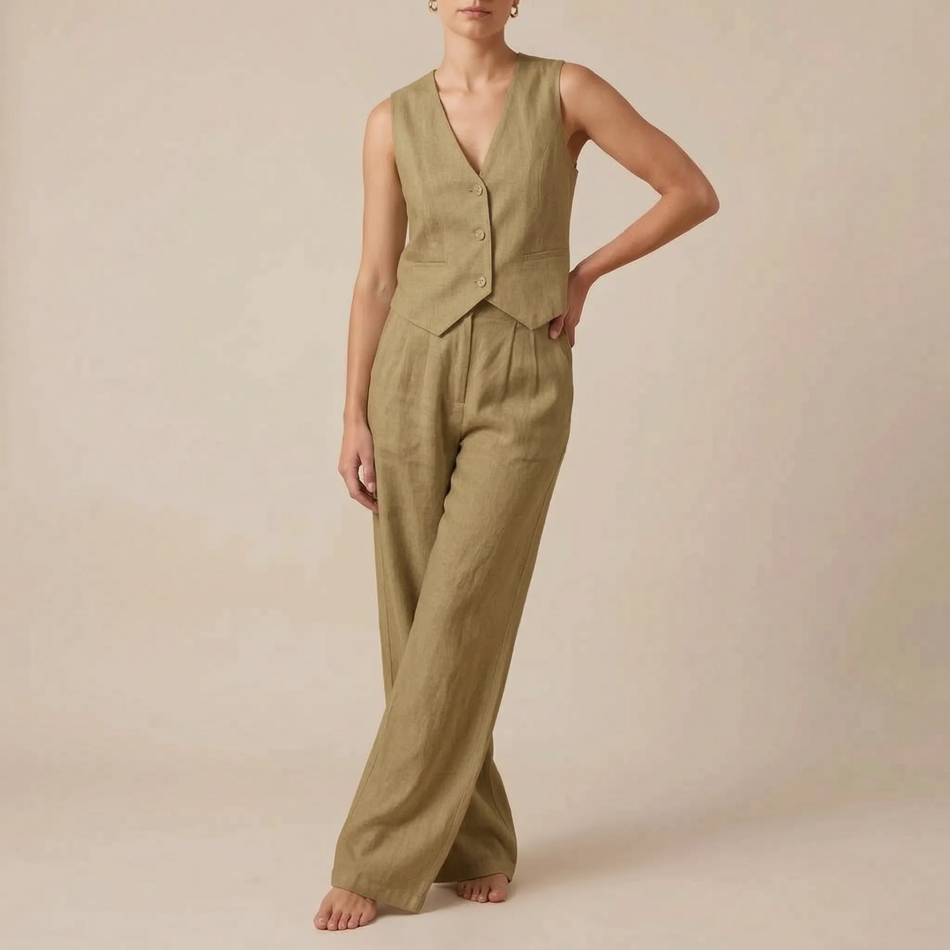 Vestera | Elegancki Komplet Damski Ze Spodniami