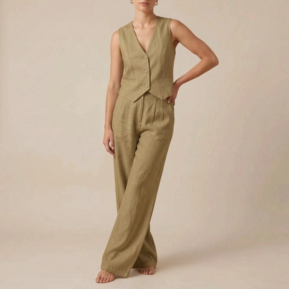 Vestera | Elegancki Komplet Damski Ze Spodniami