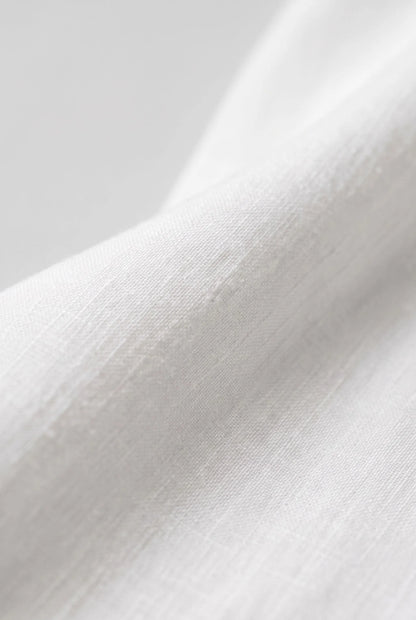 Viento | Minimalistyczna Biała Sukienka Maxi Z Długim Rękawem