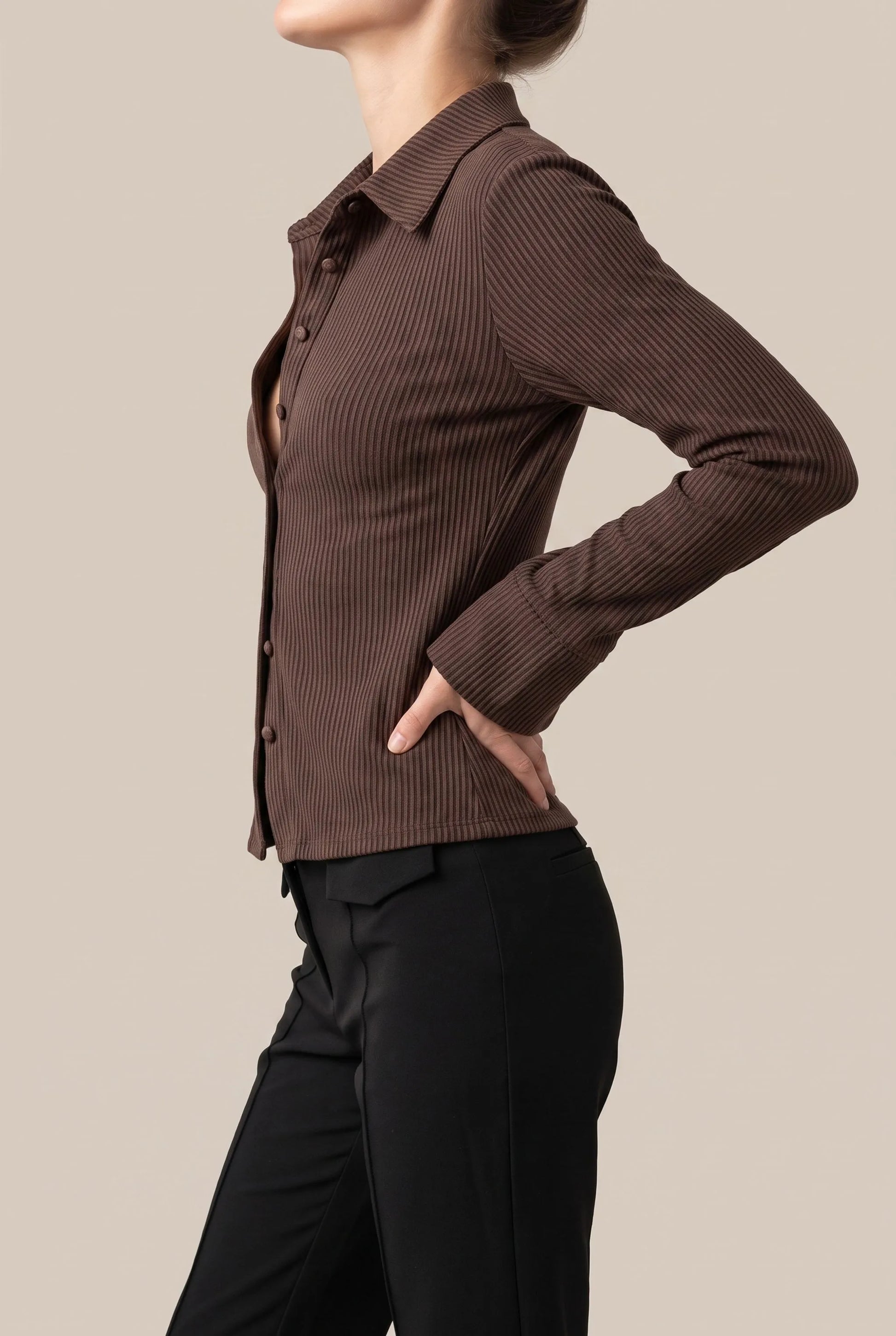 Vintora | Dopasowana Bluzka W Stylu Retro