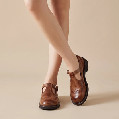 Vintovia | Eleganckie Półbuty Damskie Z Paskiem