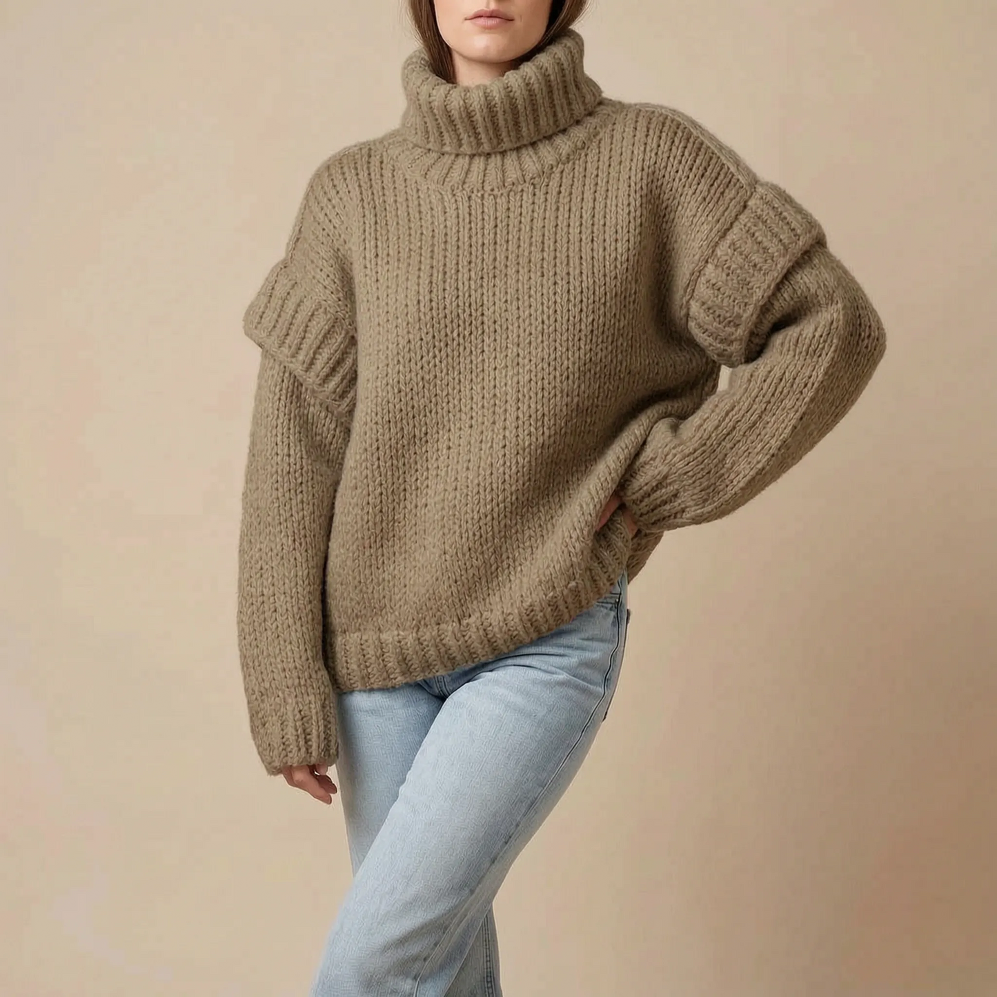 Vivera | Gruby Sweter Damski O Kroju Oversize
