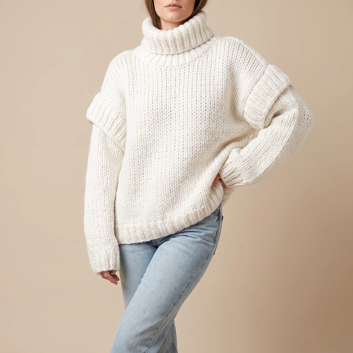 Vivera | Gruby Sweter Damski O Kroju Oversize