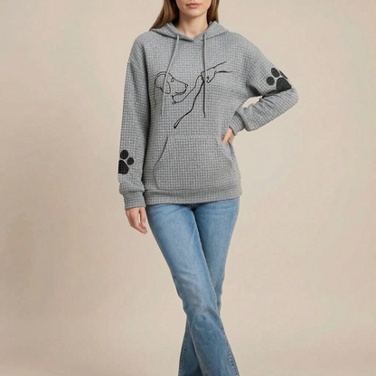 Wafflia | Teksturowana Bluza Z Kapturem Damska