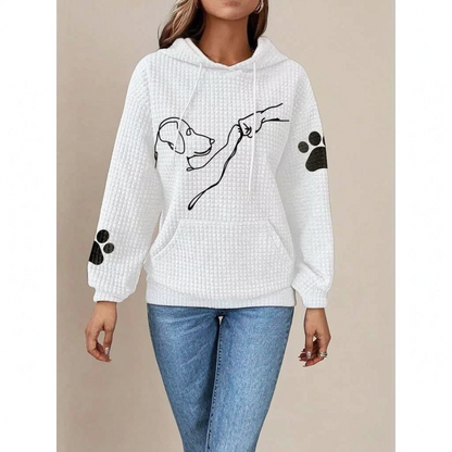 Wafflia | Teksturowana Bluza Z Kapturem Damska