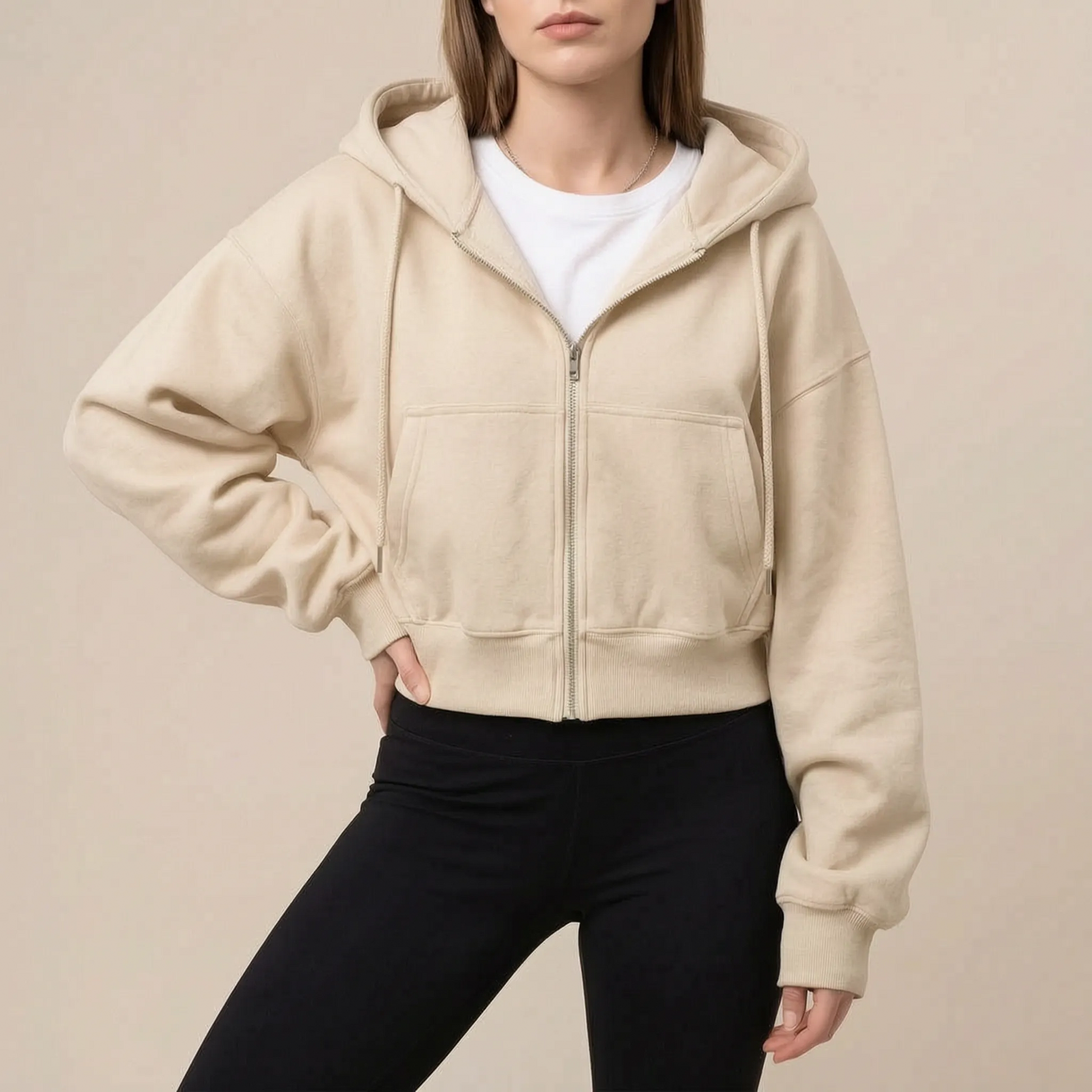 ZipNova | Krótka Bluza Z Kapturem