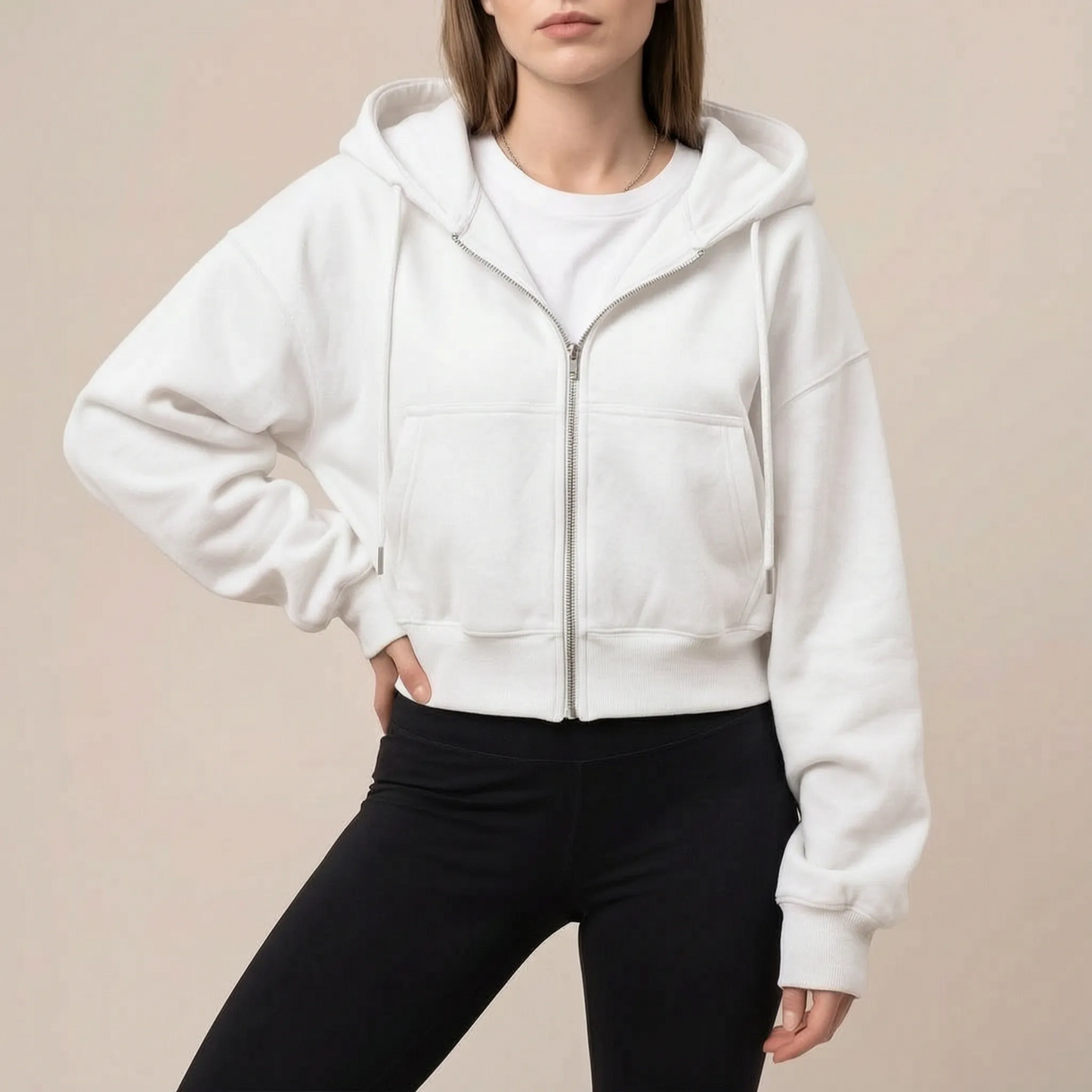 ZipNova | Krótka Bluza Z Kapturem