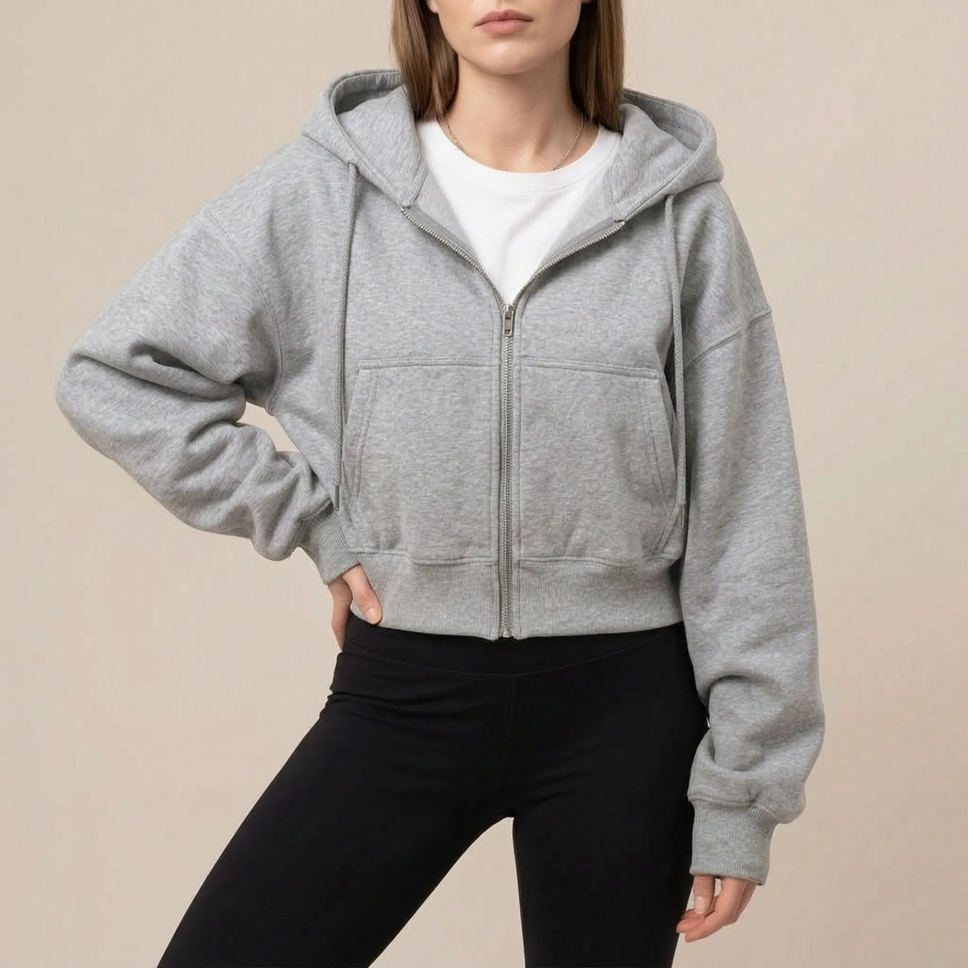 ZipNova | Krótka Bluza Z Kapturem