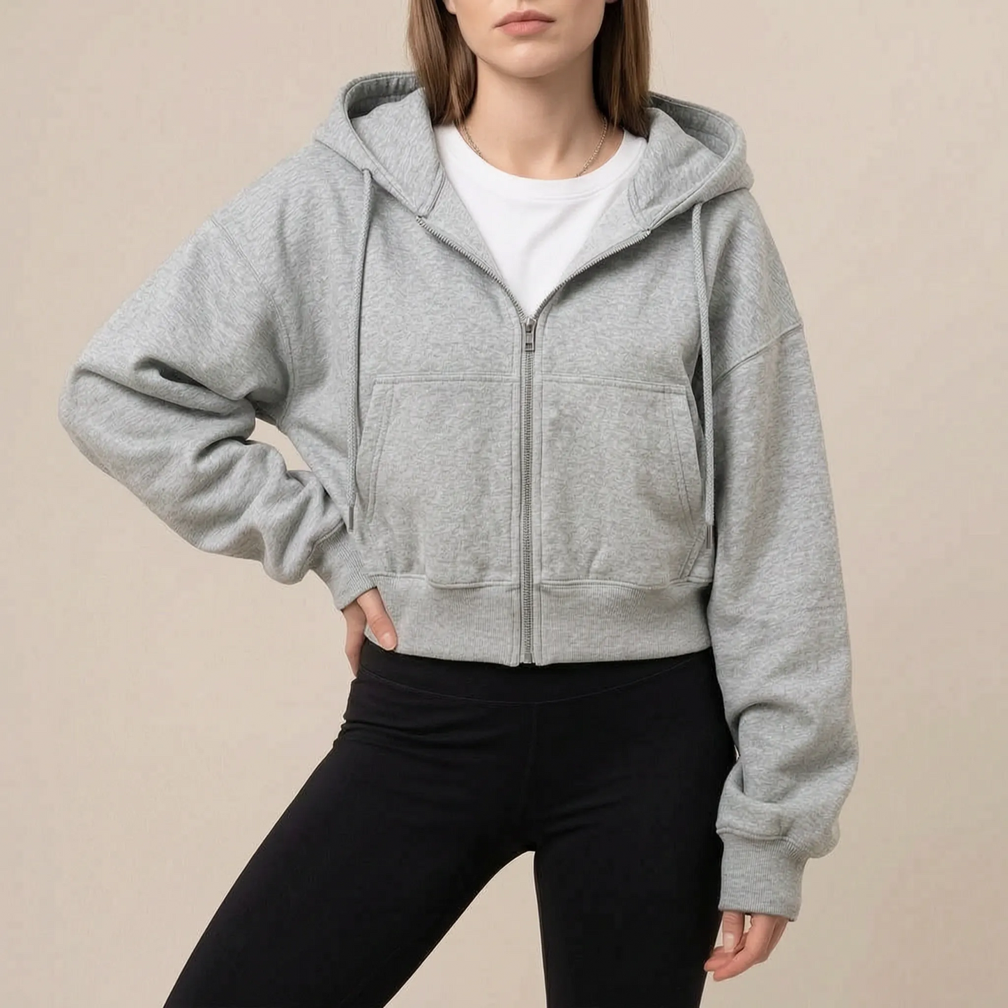 ZipNova | Krótka Bluza Z Kapturem
