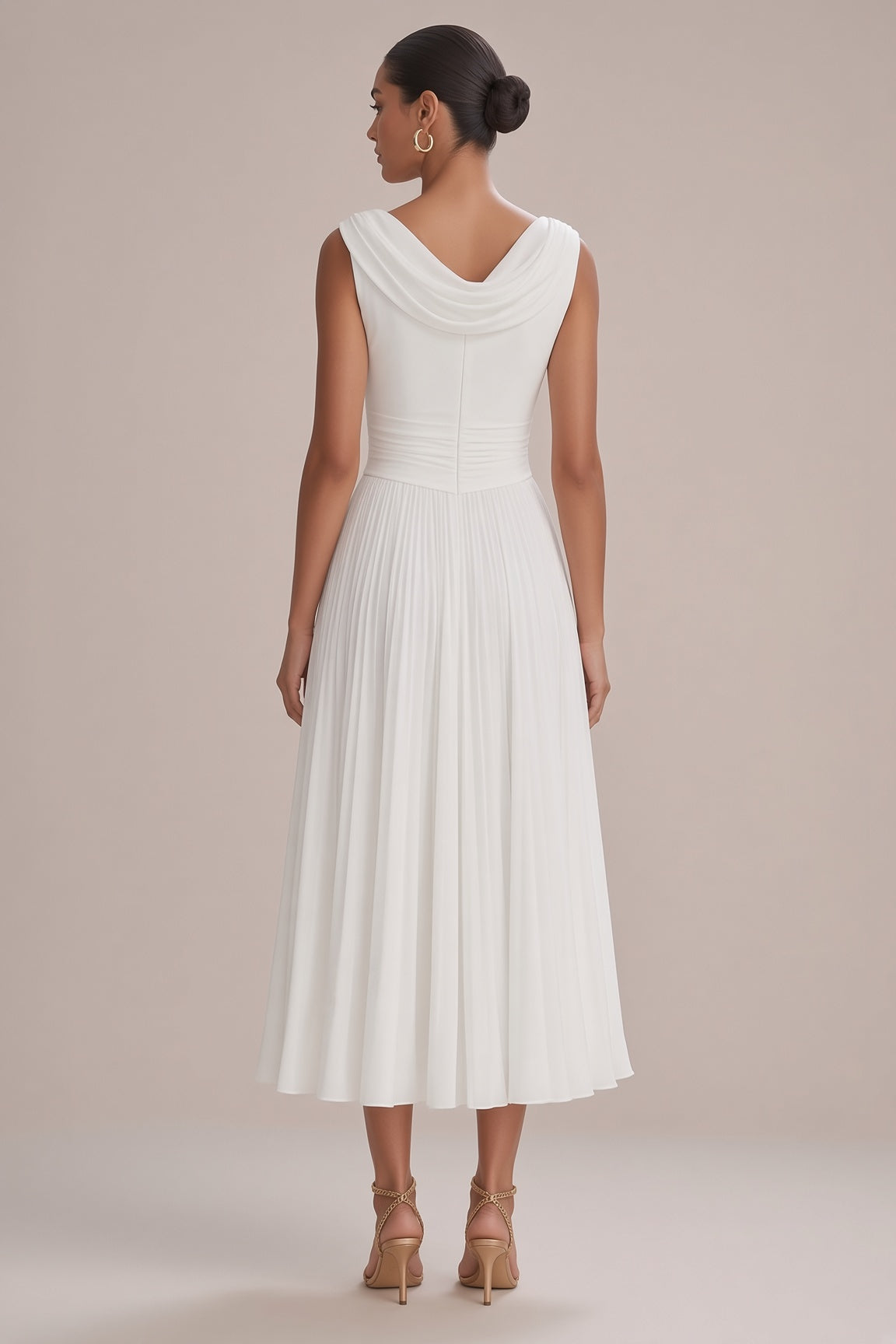 Elytia | Elegancka Plisowana Sukienka Midi