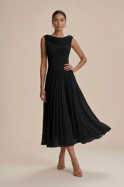 Elytia | Elegancka Plisowana Sukienka Midi