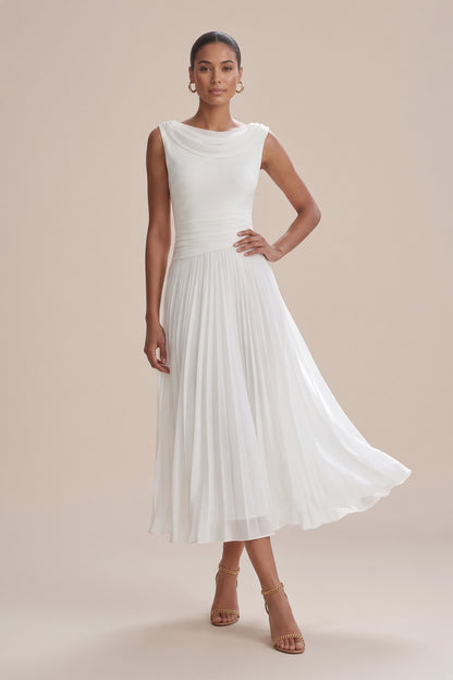 Elytia | Elegancka Plisowana Sukienka Midi