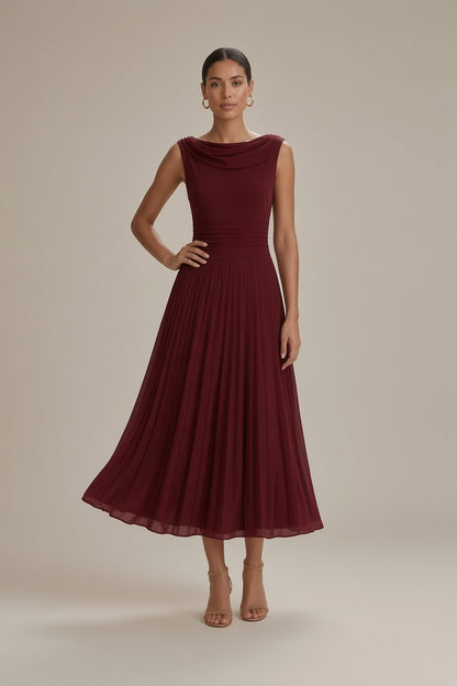 Elytia | Elegancka Plisowana Sukienka Midi